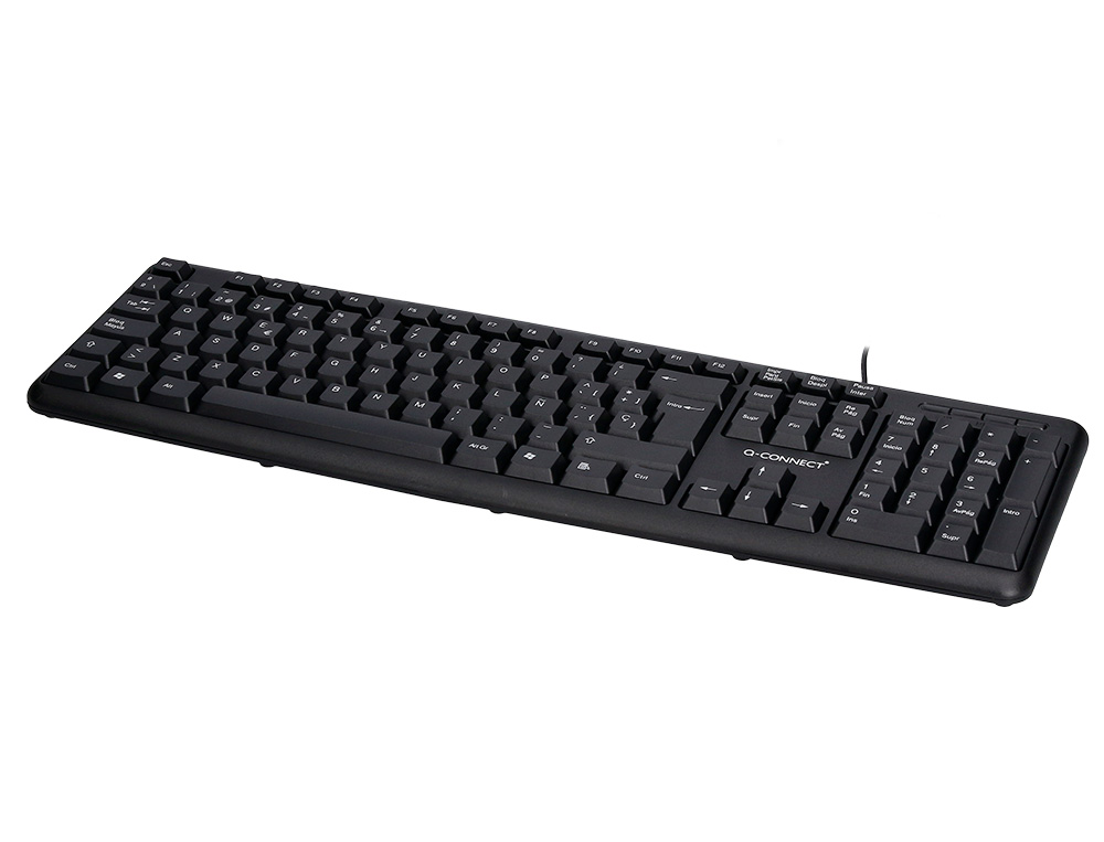 TECLADO Q-CONNECT CON CABLE 1,35 MT COLOR NEGRO