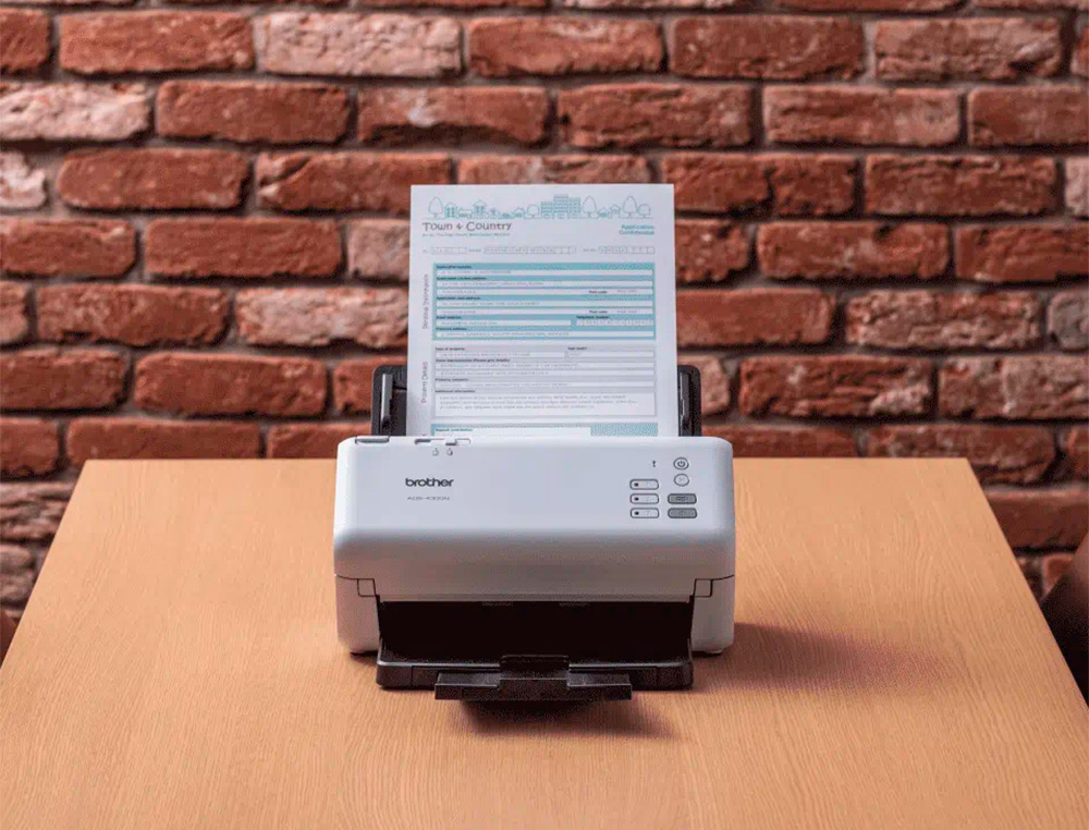 ESCANER BROTHER SOBREMESA ADS4300N DOBLE CARA TAMAÑO A4 RESOLUCION 600 PPP VELOCIDAD 40 PPM USB 2.0