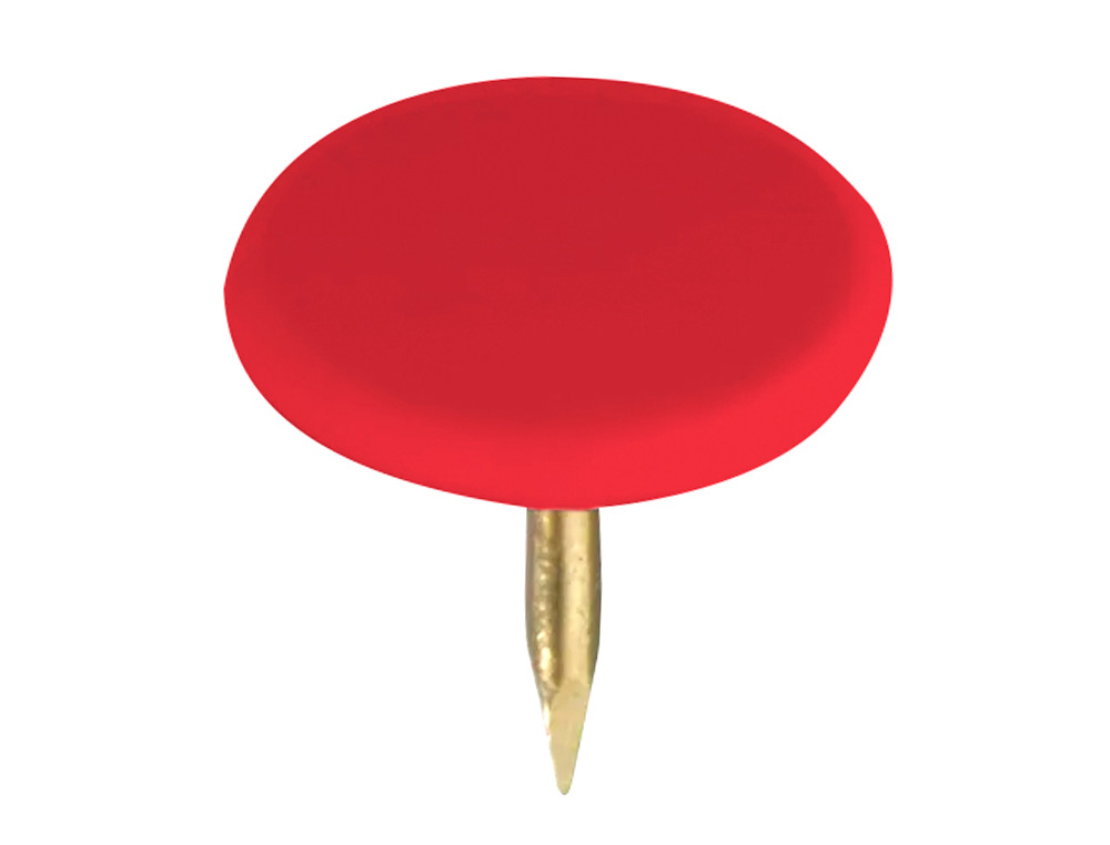 CHINCHETA LISMANIA OFFICE COLOR ROJO CAJA DE 100 UNIDADES
