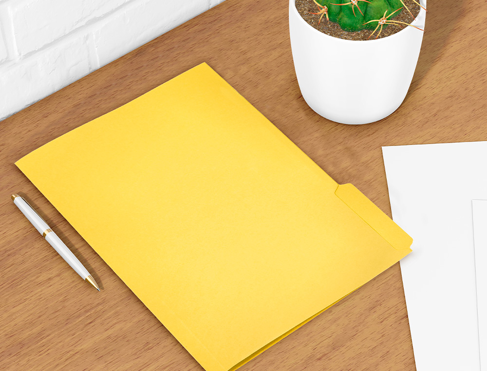 SUBCARPETA CARTULINA LIDERPAPEL DIN A4 PESTAA DERECHA 240G/M2 COLOR AMARILLO