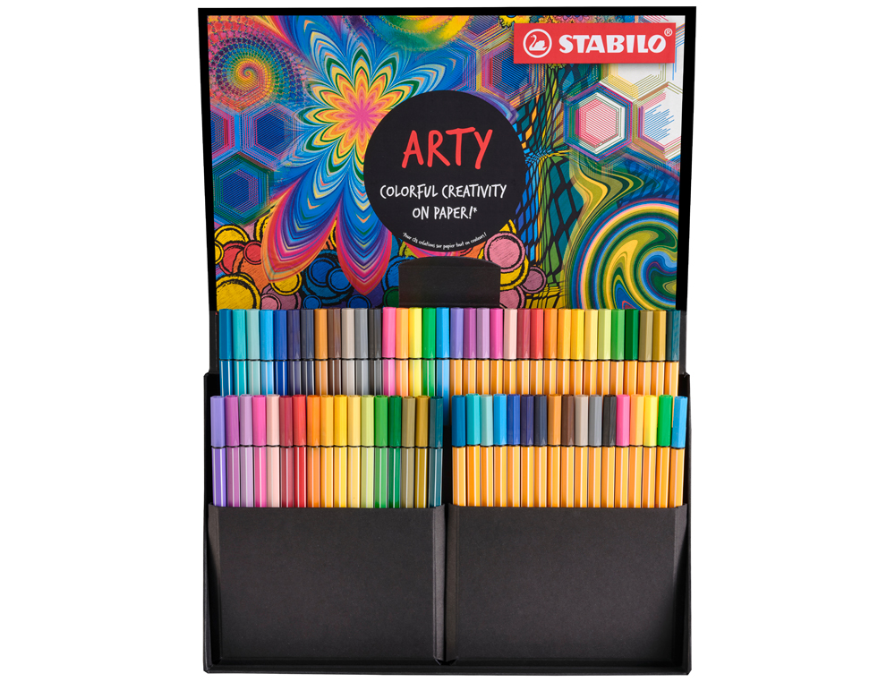 ROTULADOR STABILO ACUARELABLE PEN 68/88 ARTY LINE HERO ESTUCHE DE CARTON DE 68 UNIDADES SURTIDAS