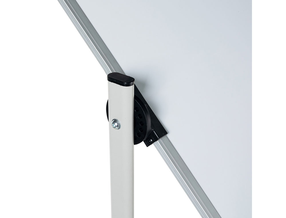 PIZARRA BLANCA ROCADA VOLTEABLE DOBLE CARA MAGNETICA ACERO LACADO 120X90 CM