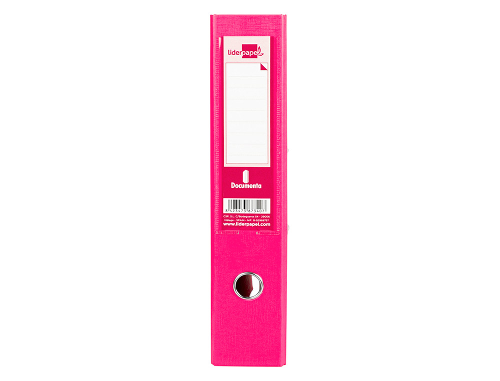 MODULO LIDERPAPEL 3 ARCHIVADORES FOLIO 2 ANILLAS MECANISMO DE PALANCA 52MM ROSA