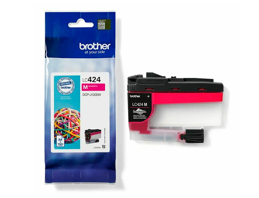 INK-JET BROTHER LC424 DCP-1200W MAGENTA 750 PAGINAS