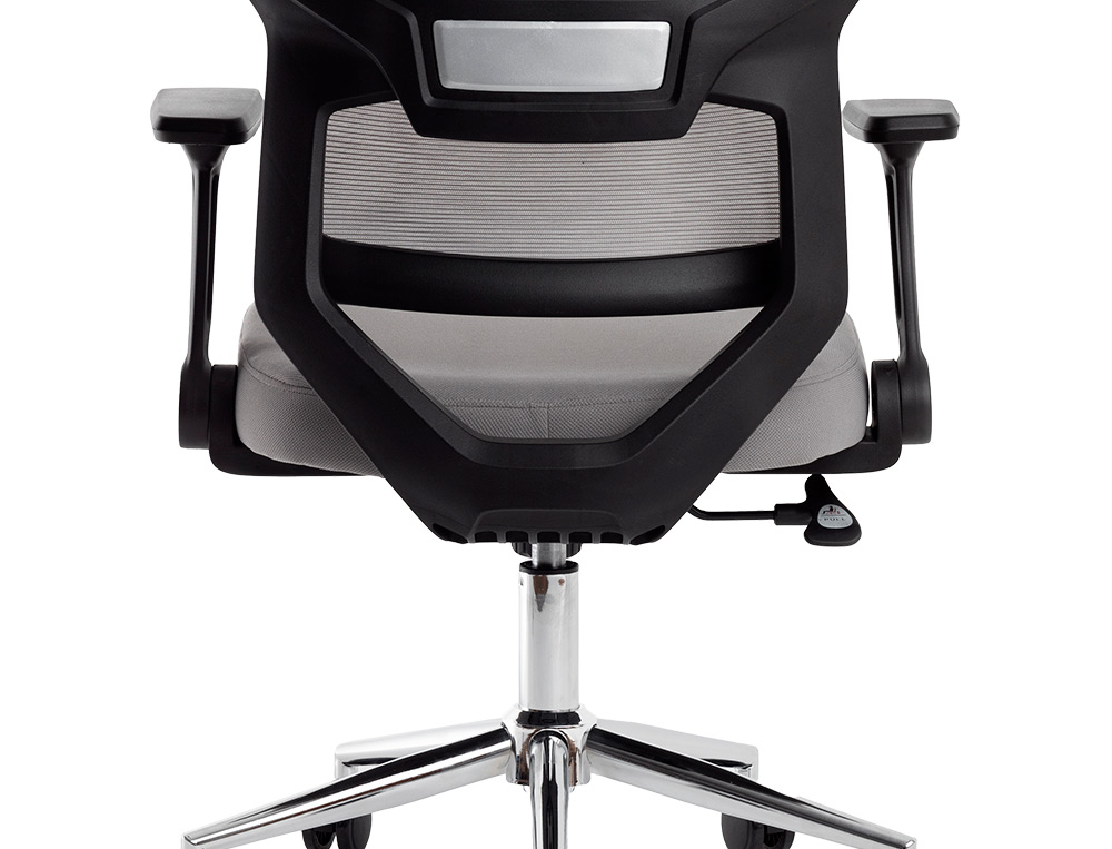 SILLA Q-CONNECT OFICINA LUCCA MALLA BASE METALICA ALT MAX 1090 ANC 700 PROF 650 RUEDAS PREMIUM COLOR NEGRO GRIS