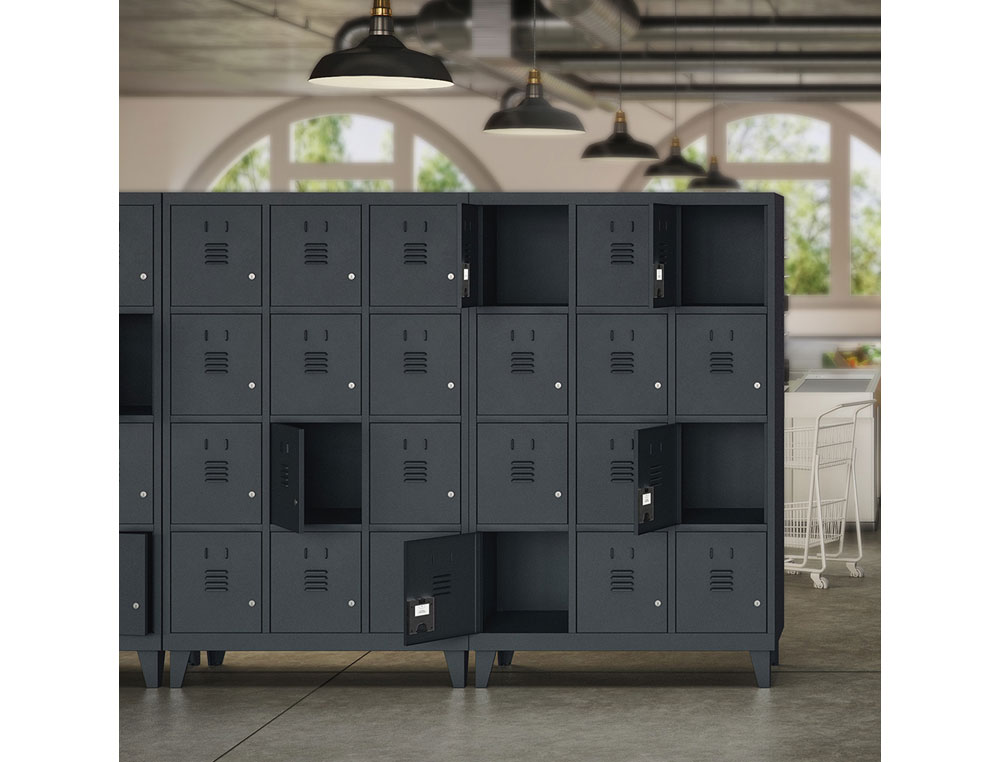 TAQUILLA METALICA ROCADA 300 1 MODULO 3 PUERTAS GRIS 330X500X1800 MM
