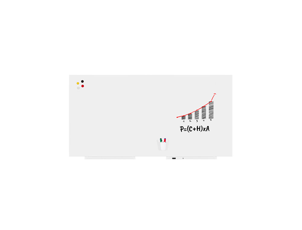 PIZARRA BLANCA ROCADA SKINWHITEBOARD PRO LACADA MAGNETICA 100X100 CM 2 MODULOS