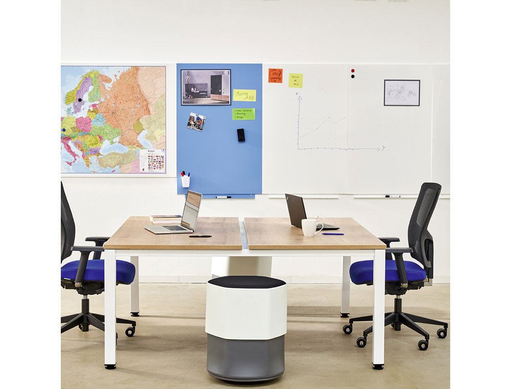 PIZARRA BLANCA ROCADA SKINWHITEBOARD PRO LACADA MAGNETICA 100X100 CM 2 MODULOS