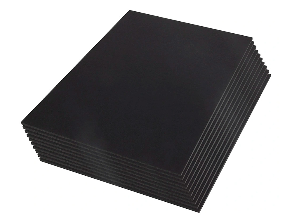 CARTON PLUMA LIDERPAPEL NEGRO DOBLE CARA 70X100CM ESPESOR 5 MM