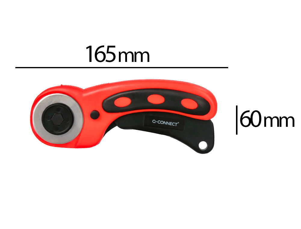 CUTER Q-CONNECT ROTATORIO MEDIDAS 22X56X165 MM CUCHILLA CIRCULAR 45 MM XD-38 BLISTER 1 UNIDAD