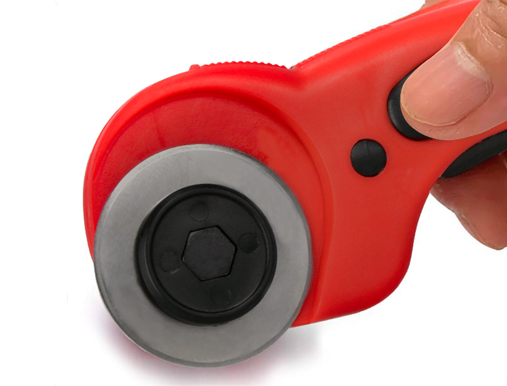 CUTER Q-CONNECT ROTATORIO MEDIDAS 22X56X165 MM CUCHILLA CIRCULAR 45 MM XD-38 BLISTER 1 UNIDAD