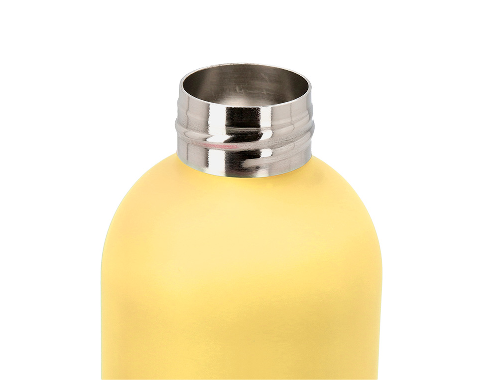 BOTELLA PORTALIQUIDOS ANTARTIK ISOTERMICA ACERO INOXIDABLE LIBRE DE BPA COLOR AMARILLO 500 ML