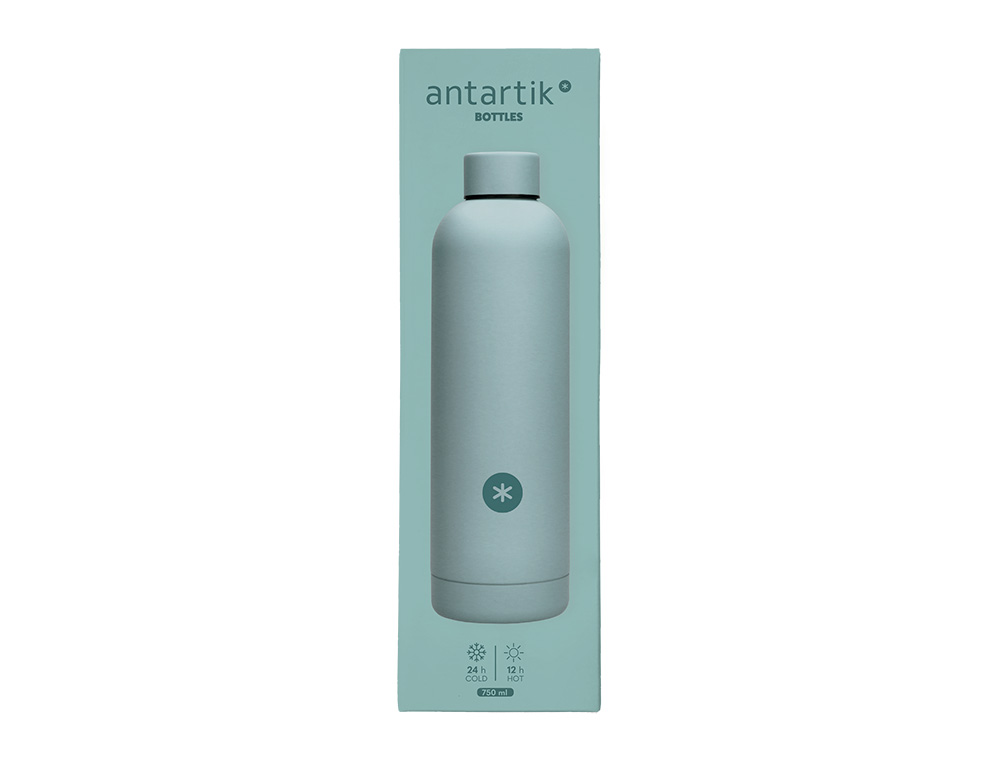 BOTELLA PORTALIQUIDOS ANTARTIK ISOTERMICA ACERO INOXIDABLE LIBRE DE BPA COLOR MENTA 750 ML