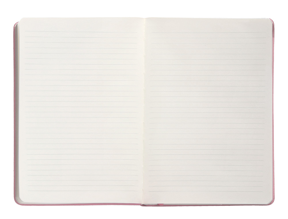 CUADERNO CON GOMILLA ANTARTIK NOTES TAPA DURA A5 HOJAS RAYAS ROSA PASTEL 100 HOJAS 80 GR FSC