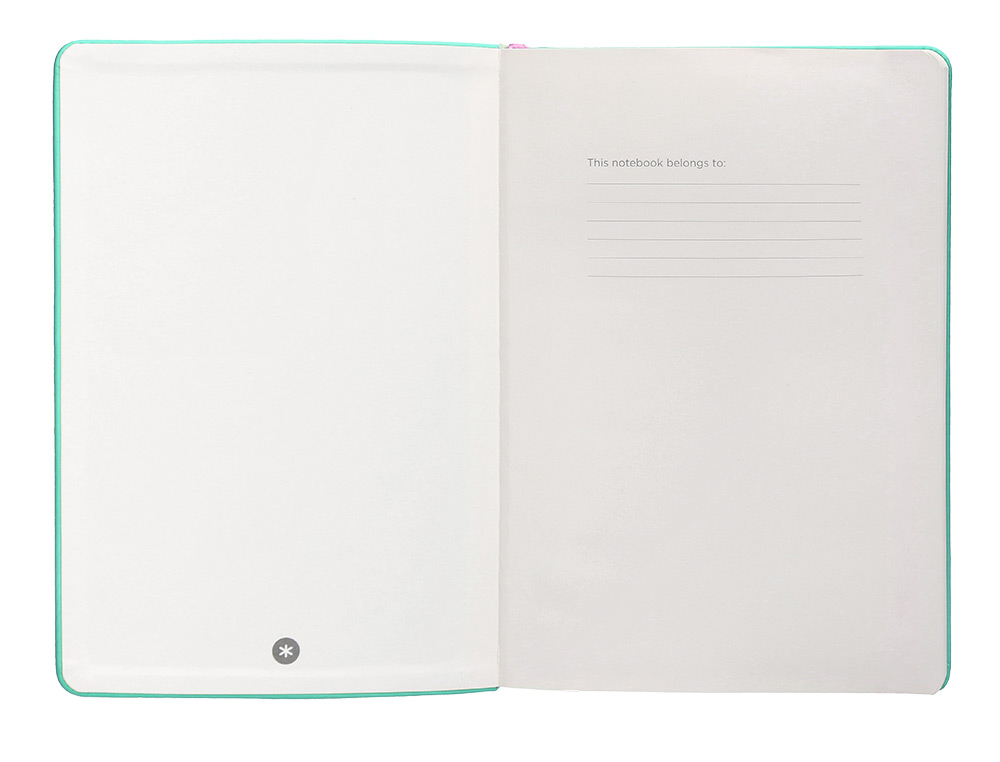 CUADERNO CON GOMILLA ANTARTIK NOTES TAPA DURA A5 HOJAS PUNTOS ROSA Y TURQUESA 100 HOJAS 80 GR FSC