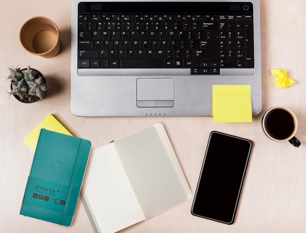 CUADERNO CON GOMILLA ANTARTIK NOTES TAPA BLANDA A6 RAYAS VERDE AGUAMARINA 100 HOJAS 80 GR FSC