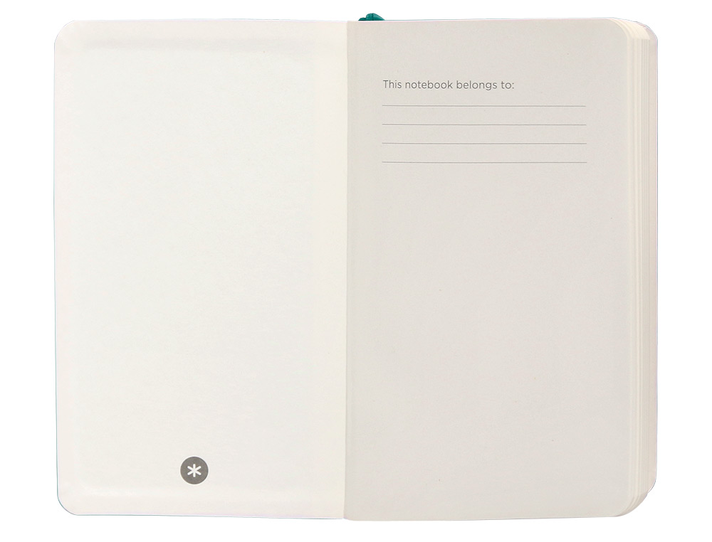CUADERNO CON GOMILLA ANTARTIK NOTES TAPA BLANDA A6 RAYAS VERDE AGUAMARINA 100 HOJAS 80 GR FSC