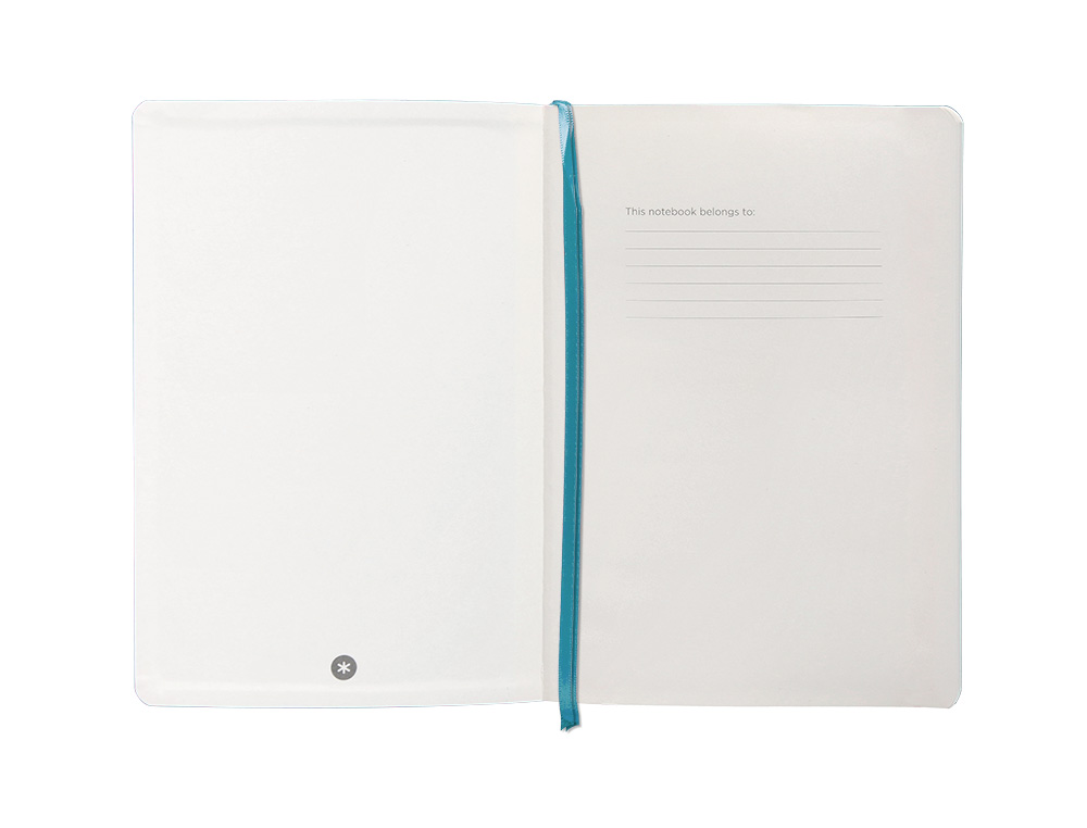 CUADERNO CON GOMILLA ANTARTIK NOTES TAPA BLANDA A5 HOJAS LISAS AZUL CLARO 80 HOJAS 80 GR FSC