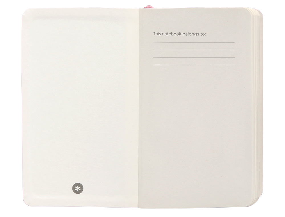 CUADERNO CON GOMILLA ANTARTIK NOTES TAPA BLANDA A6 RAYAS ROSA PASTEL 100 HOJAS 80 GR FSC