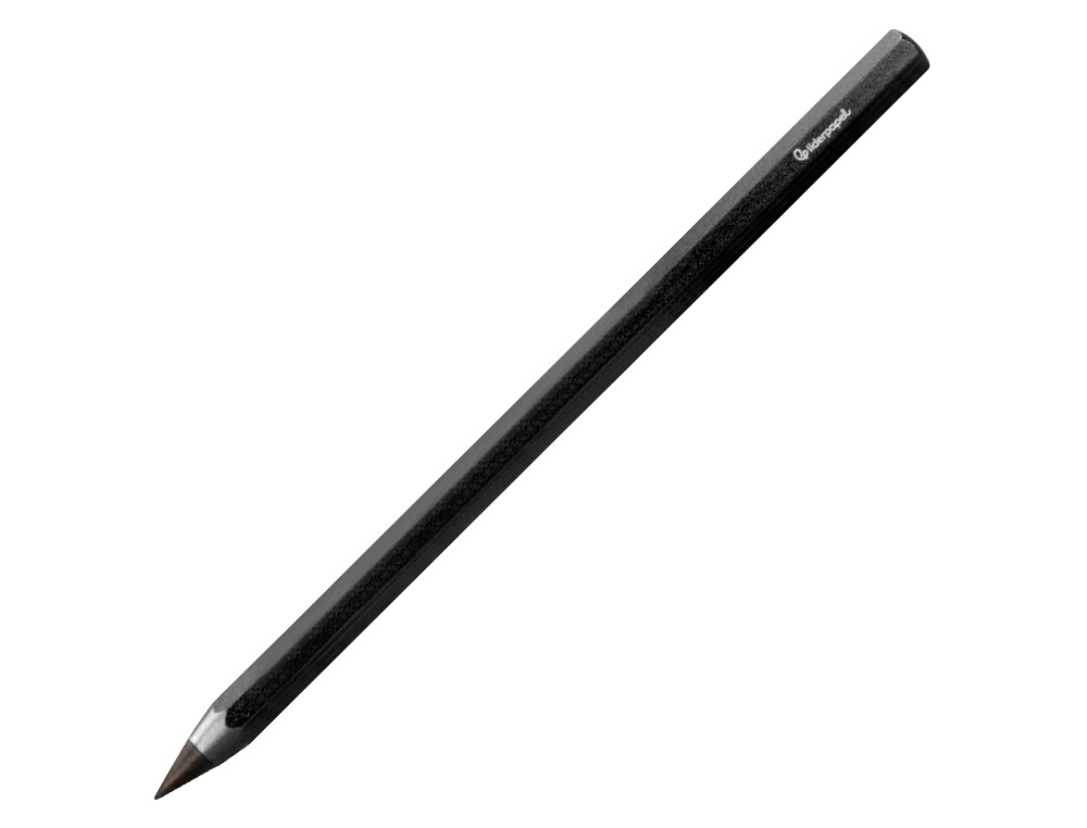 LAPIZ DE GRAFITO INFINITO LIDERPAPEL ALUMINIO HEXAGONAL NEGRO ULTRA RESISTENTE 1 PUNTA DE RECAMBIO