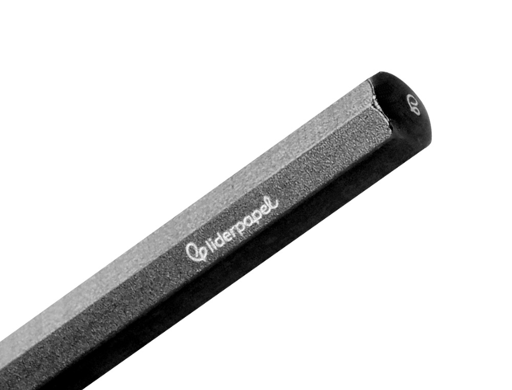 LAPIZ DE GRAFITO INFINITO LIDERPAPEL ALUMINIO HEXAGONAL NEGRO ULTRA RESISTENTE 1 PUNTA DE RECAMBIO