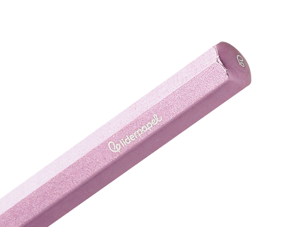 LAPIZ DE GRAFITO INFINITO LIDERPAPEL ALUMINIO HEXAGONAL ROSA ULTRA RESISTENTE 1 PUNTA DE RECAMBIO