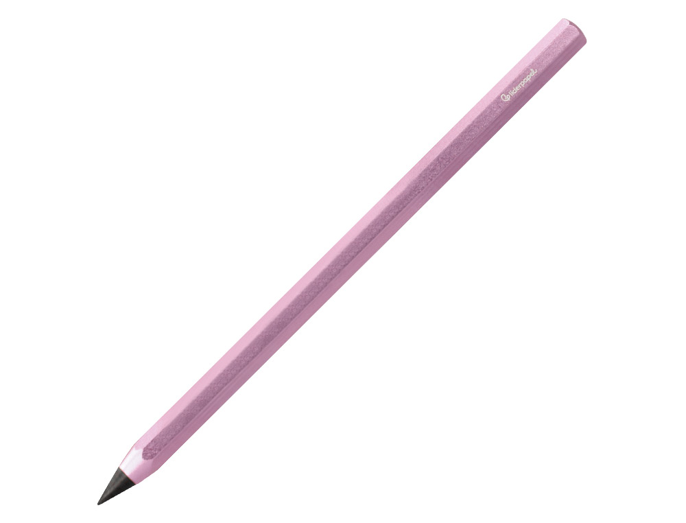 LAPIZ DE GRAFITO INFINITO LIDERPAPEL ALUMINIO HEXAGONAL ROSA ULTRA RESISTENTE 1 PUNTA DE RECAMBIO