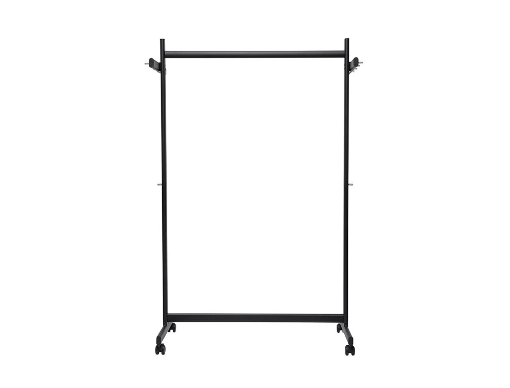 PERCHERO ROCADA MAULSAMBA 10 COLGADORES CABALLETE CON RUEDAS COLOR NEGRO 116X508X1725 MM