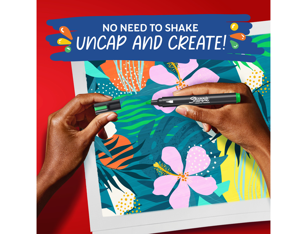 ROTULADOR SHARPIE ACRYLIC PUNTA REDONDA BLISTER DE 12 UNIDADES COLORES SURTIDOS