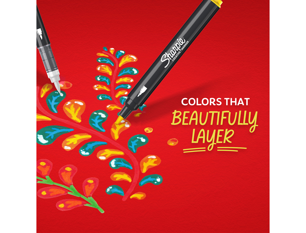 ROTULADOR SHARPIE ACRYLIC PUNTA REDONDA BLISTER DE 12 UNIDADES COLORES SURTIDOS