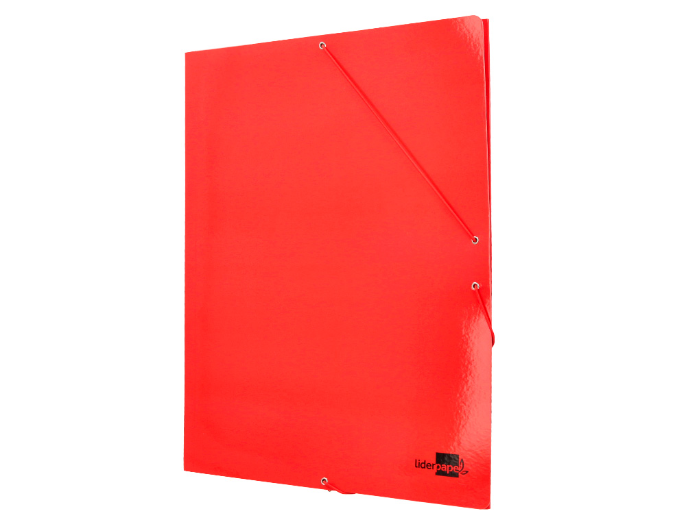 CARPETA LIDERPAPEL GOMAS TRES SOLAPAS CARTON PLASTIFICADO 800 GR DIN A3 COLORES SURTIDOS