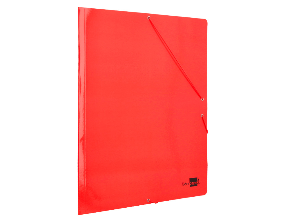CARPETA LIDERPAPEL GOMAS TRES SOLAPAS CARTON PLASTIFICADO 800 GR DIN A3 COLORES SURTIDOS