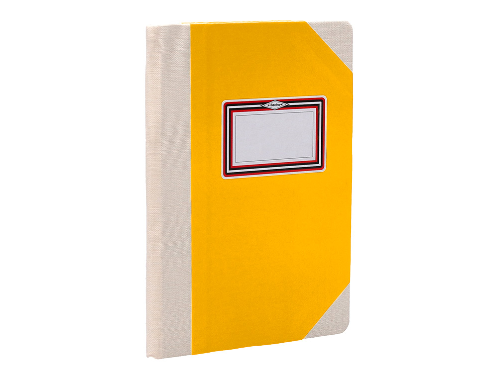 LIBRO CARTONE COSIDO FERNANDES FLECHA DIN A4+ RAYADO HORIZONTAL 50 HOJAS 100 GR AMARILLO