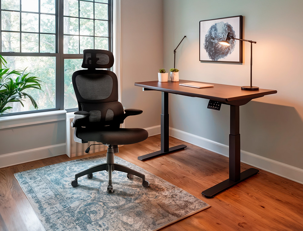SILLA Q-CONNECT DIRECCION SORRENTO MALLA BASE METALICA ALT MAX 1320 ANC 650 PROF 600 MM RUEDAS PREMIUM NEGRO