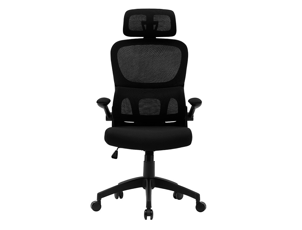 SILLA Q-CONNECT DIRECCION SORRENTO MALLA BASE METALICA ALT MAX 1320 ANC 650 PROF 600 MM RUEDAS PREMIUM NEGRO