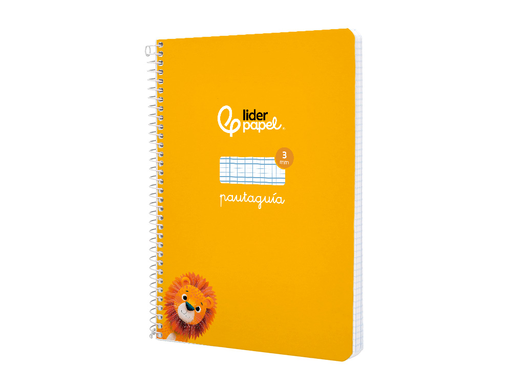 CUADERNO ESPIRAL LIDERPAPEL A5 PAUTAGUIA TAPA BLANDA 40H 75 GR CUADRO PAUTADO 3MM COLOR AMARILLO