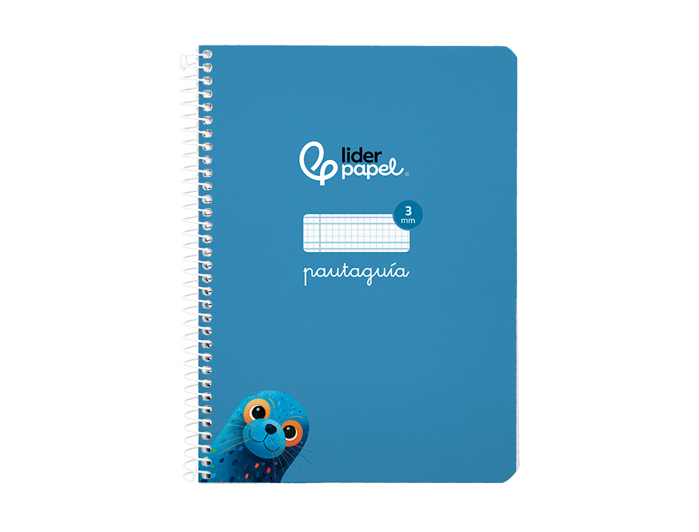 CUADERNO ESPIRAL LIDERPAPEL A5 PAUTAGUIA TAPA BLANDA 40H 75 GR CUADRO PAUTADO 3MM COLOR AZUL