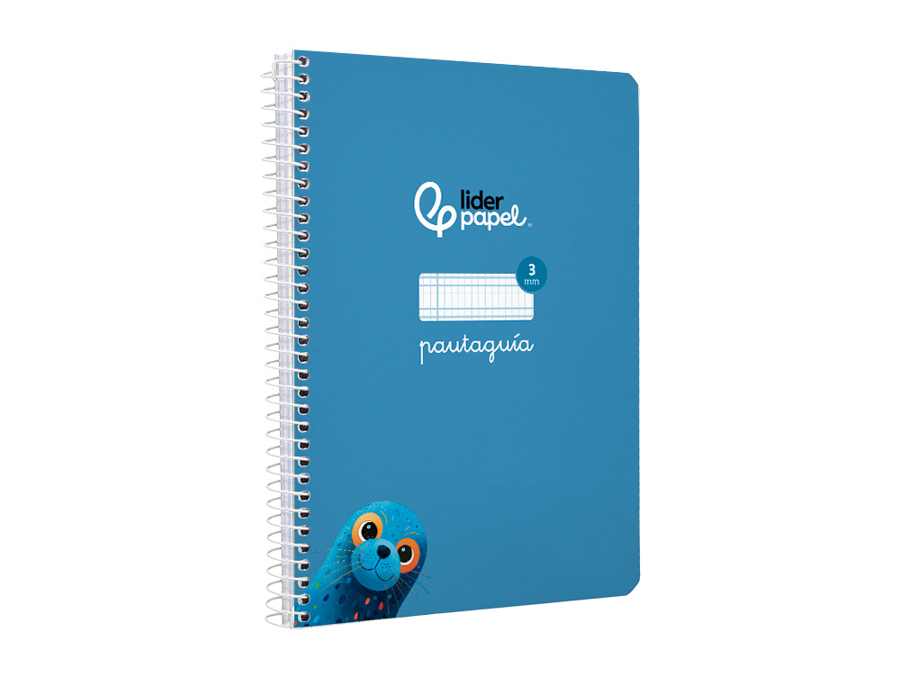 CUADERNO ESPIRAL LIDERPAPEL A5 PAUTAGUIA TAPA BLANDA 40H 75 GR CUADRO PAUTADO 3MM COLOR AZUL