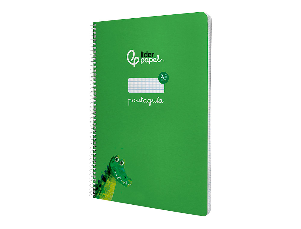 CUADERNO ESPIRAL LIDERPAPEL A4 PAUTAGUIA TAPA BLANDA 80H 75 GR CUADRO PAUTADO 2,5MM COLOR VERDE