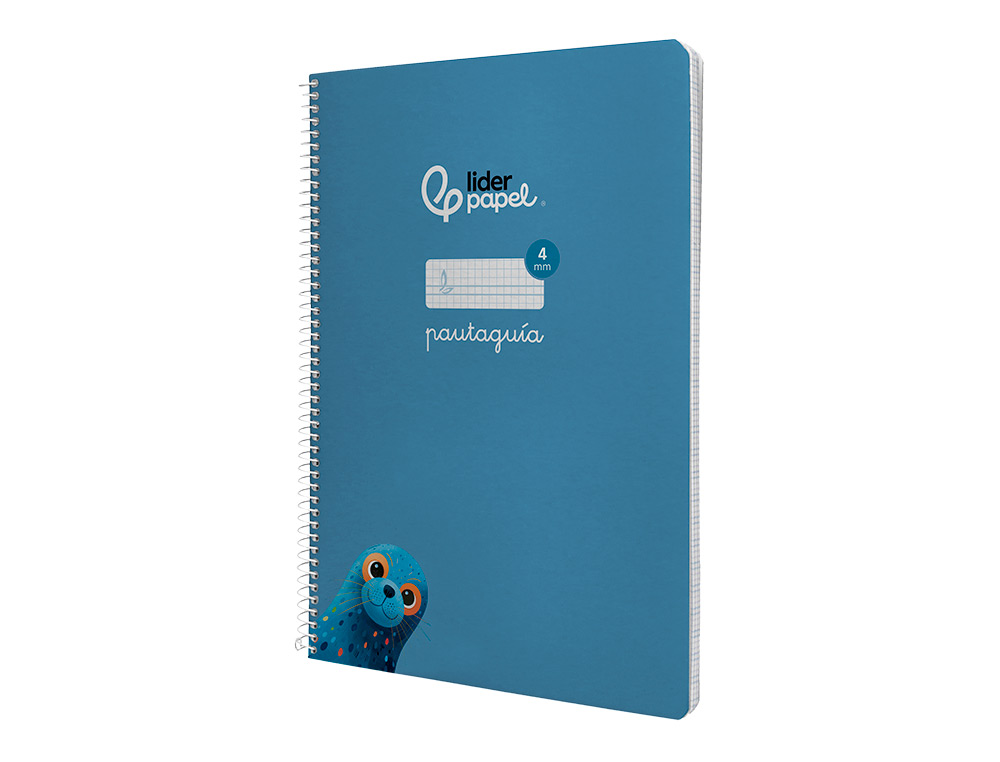 CUADERNO ESPIRAL LIDERPAPEL A4 PAUTAGUIA TAPA BLANDA 80H 75 GR CUADRO PAUTADO 4MM COLOR AZUL