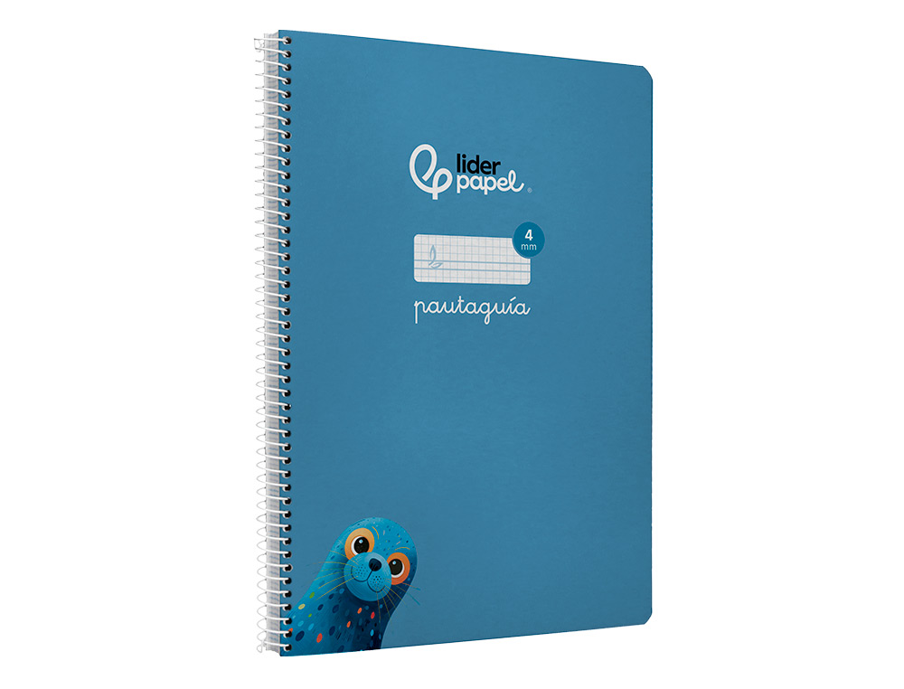 CUADERNO ESPIRAL LIDERPAPEL A4 PAUTAGUIA TAPA BLANDA 80H 75 GR CUADRO PAUTADO 4MM COLOR AZUL