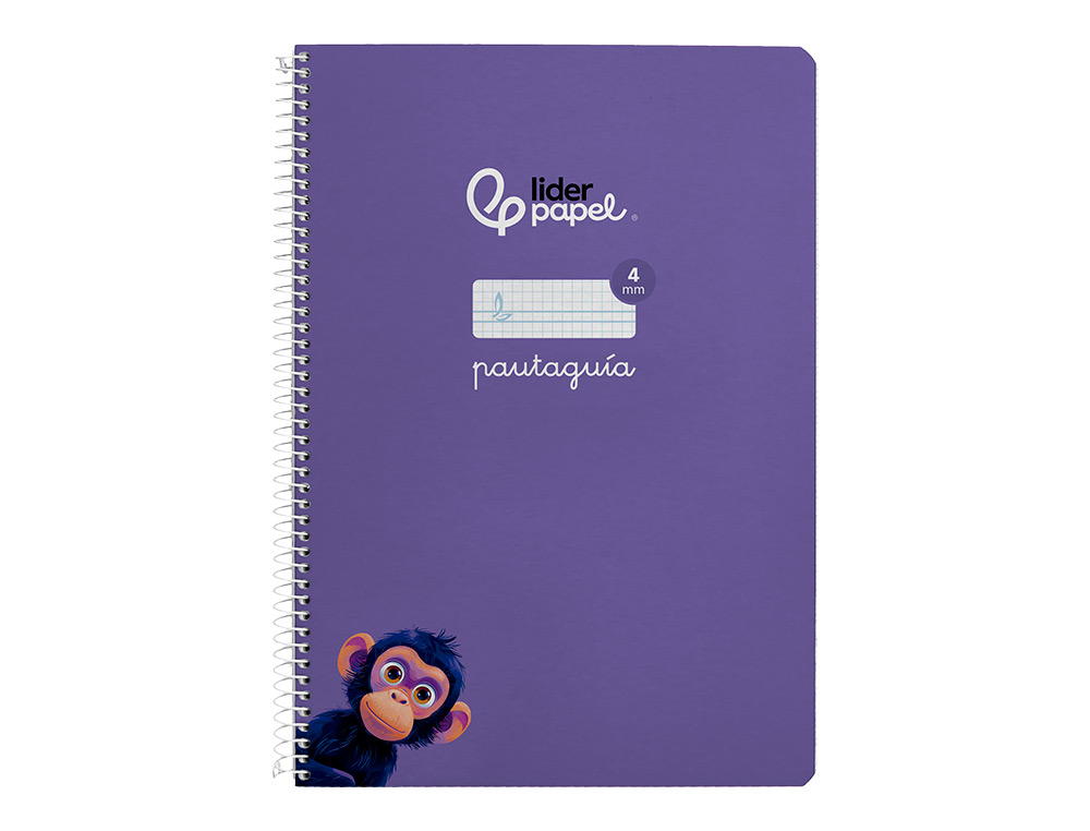 CUADERNO ESPIRAL LIDERPAPEL A4 PAUTAGUIA TAPA BLANDA 80H 75 GR CUADRO PAUTADO 4MM COLOR LILA