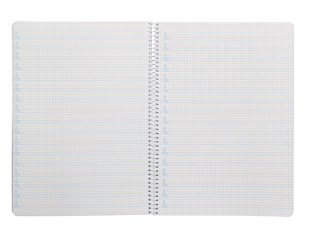 CUADERNO ESPIRAL LIDERPAPEL A4 PAUTAGUIA TAPA BLANDA 80H 75GR CUADRO PAUTADO 4MM COLOR ROJO