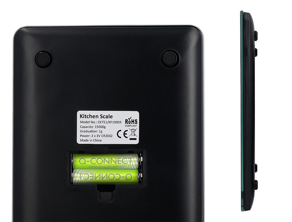 BASCULA PRECISION Q-CONNECT DIGITAL CON PANTALLA LCD PRECISION 1 GR CAPACIDAD DE 5 GR A 15 KG 240X170X17,5MM