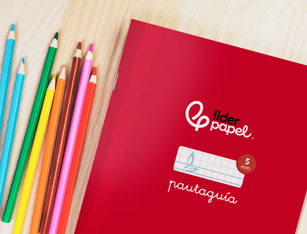LIBRETA LIDERPAPEL PAUTAGUIA TAPA CARTONCILLO 32H DIN A5+ 75GR CUADRICULADO PAUTADO 5MM CON MARGEN 6 COLORES SURTIDOS