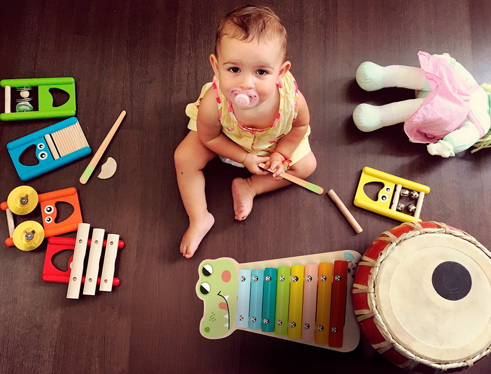 JUEGO INFANTIL IMAGINOVO MADERA XILOFONO INSTRUMENTO MUSICAL COCODRILO +18 MESES 28X14,8X2,5CM