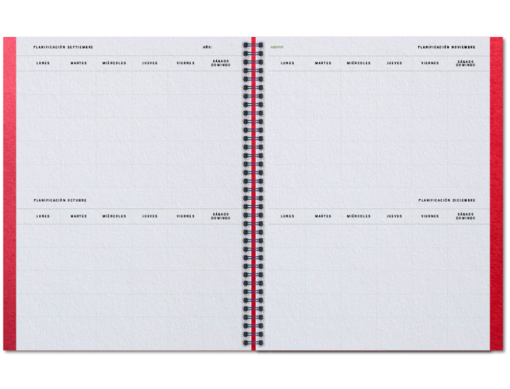 CUADERNO AULA PLANNER ADDITIO DIN A4 160 PAGINAS PLAN ANUAL Y MENSUAL CON PROGRAMACION Y EVALUACION