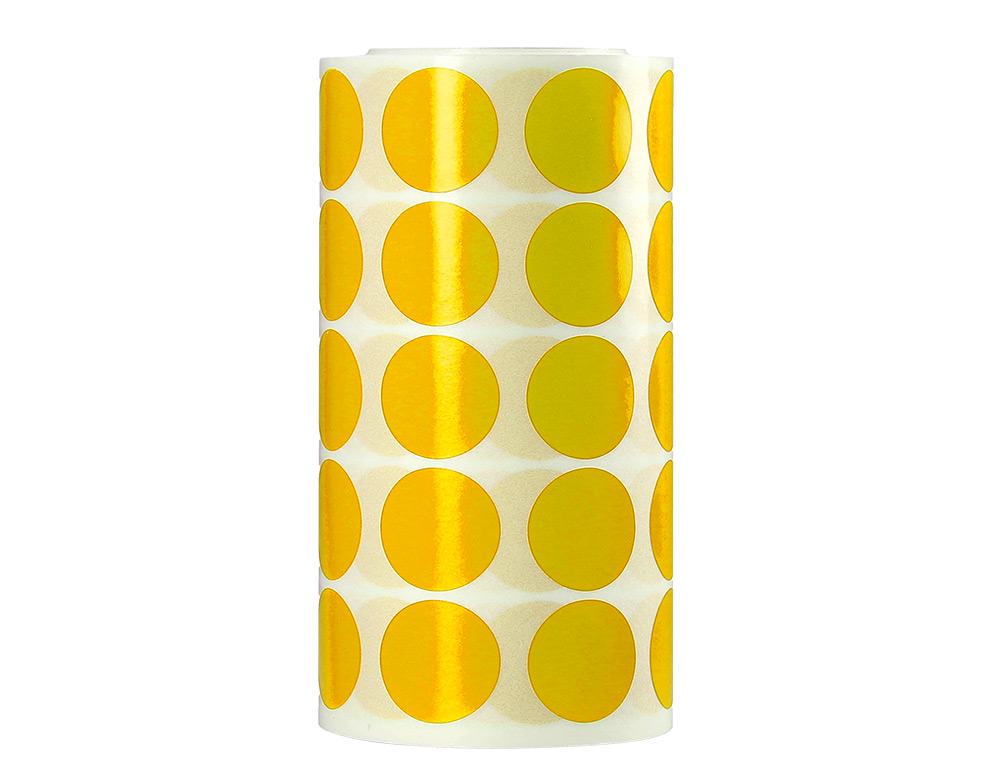 GOMETS LIDERPAPEL AUTOADHESIVO CIRCULOS 20 MM AMARILLO ROLLO DE 2000 UNIDADES EN CAJA DE CARTON