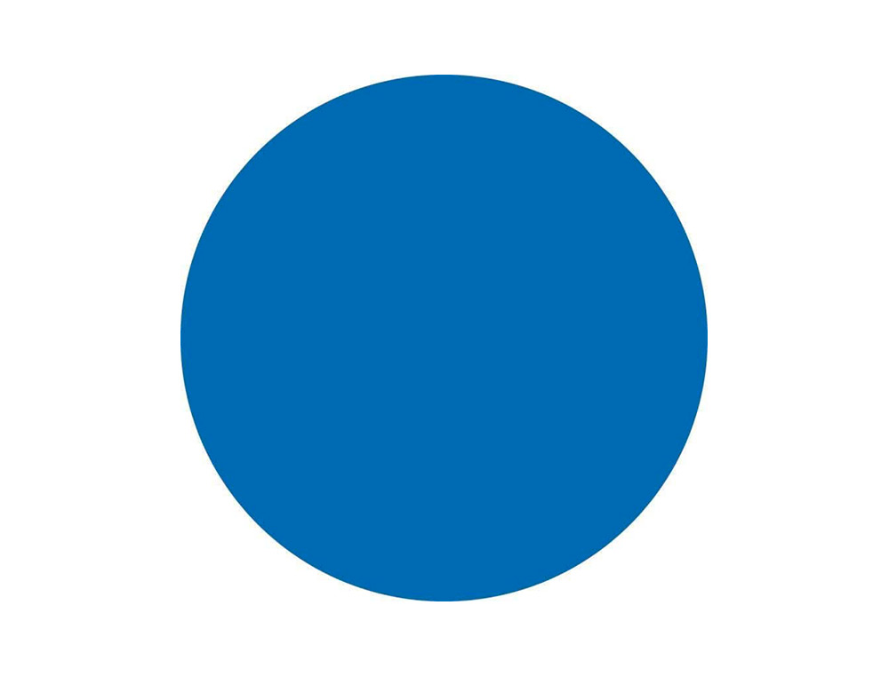 GOMETS LIDERPAPEL AUTOADHESIVO CIRCULOS 20 MM AZUL ROLLO DE 2000 UNIDADES EN CAJA DE CARTON