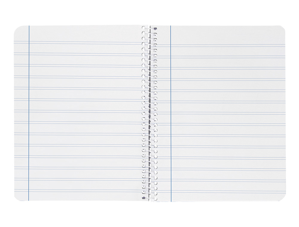 CUADERNO ESPIRAL LIDERPAPEL A4 WITTY TAPA DURA 80H 90GR PAUTA 2,5MM CON MARGEN COLOR ROJO